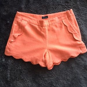 High  waisted side zipper shorts